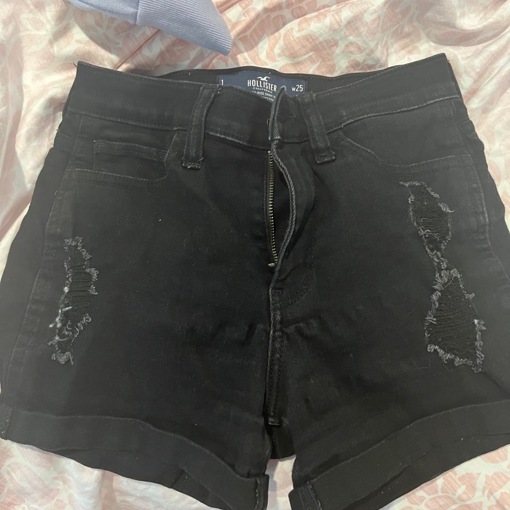 Black Hollister Jean Shorts